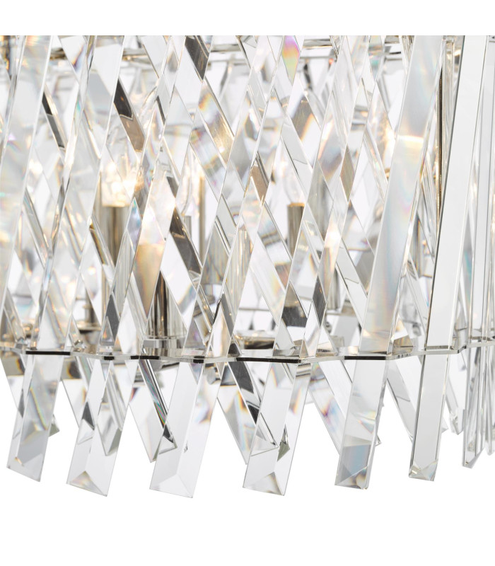 Entwine 10 Light Bar Ceiling Pendant Polished Nickel and Crystal-9