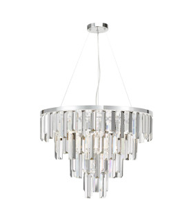 Fuentes 5 Light Ceiling Pendant Polished Chrome and Crystal-1