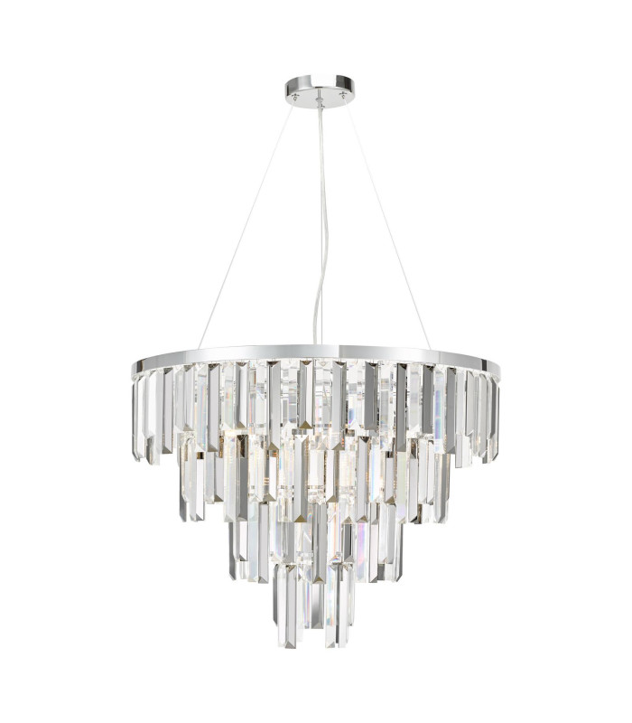 Fuentes 5 Light Ceiling Pendant Polished Chrome and Crystal-1