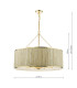 Fenella 8 Light Ceiling Pendant Gold Leaf and Seagrass Shade-4