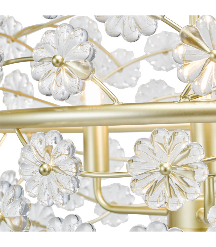 Fonda 3 Light Ceiling Pendant Satin Gold and Glass-5