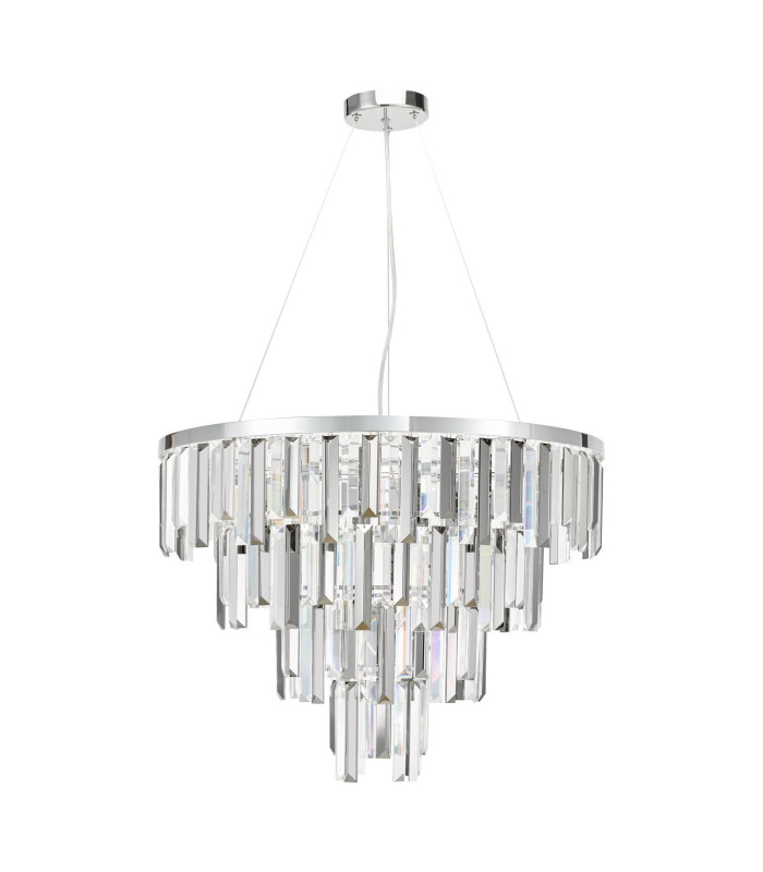 Fuentes 5 Light Ceiling Pendant Polished Chrome and Crystal-5