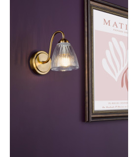Glynis Wall Light Antique Bronze and Ribbed Glass-2