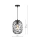 Gethin Ceiling Pendant Matt Black Glass and Black Confetti Glass-6