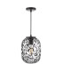 Gethin Ceiling Pendant Matt Black Glass and Black Confetti Glass-7