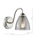 Glynis Wall Light Polished Nickel and Smoked Ribbed Glass-6