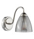 Glynis Wall Light Polished Nickel and Smoked Ribbed Glass-7