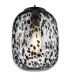 Gethin Ceiling Pendant Matt Black Glass and Black Confetti Glass-9