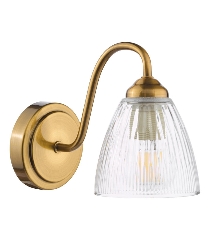 Glynis Wall Light Antique Bronze and Ribbed Glass-7