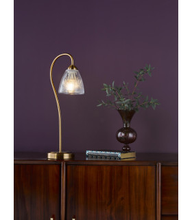 Glynis Table Lamp Antique Bronze and Ribbed Glass-2