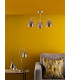 Glynis 3 Light Semi-Flush Polished Nickel and Smoked Ribbed Glass-5