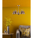 Glynis 5 Light Semi-Flush Polished Nickel and Smoked Ribbed Glass-3