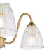 Glynis 3 Light Semi-Flush Antique Bronze and Ribbed Glass-7
