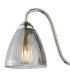 Glynis 3 Light Semi-Flush Polished Nickel and Smoked Ribbed Glass-8