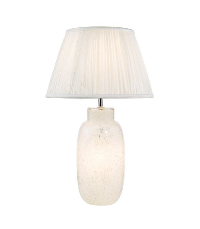 Ileana Table Lamp White Glass With Shade-1