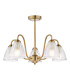 Glynis 5 Light Semi-Flush Antique Bronze and Ribbed Glass-1