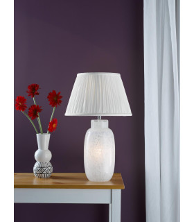 Ileana Table Lamp White Glass With Shade-2