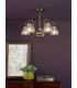 Glynis 5 Light Semi-Flush Antique Bronze and Ribbed Glass-2