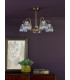 Glynis 5 Light Semi-Flush Antique Bronze and Ribbed Glass-3