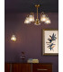 Glynis 5 Light Semi-Flush Antique Bronze and Ribbed Glass-4