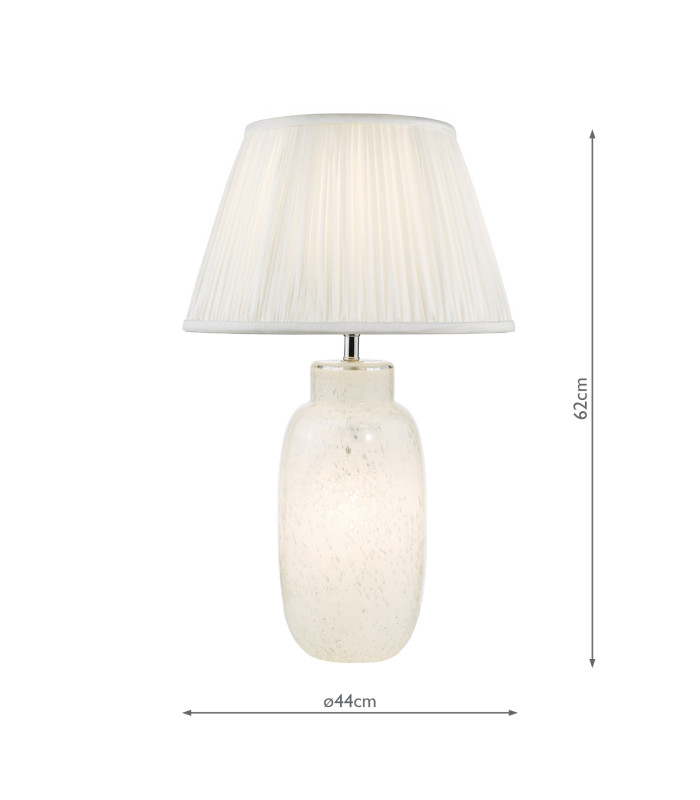 Ileana Table Lamp White Glass With Shade-4