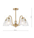 Glynis 5 Light Semi-Flush Antique Bronze and Ribbed Glass-6