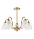 Glynis 5 Light Semi-Flush Antique Bronze and Ribbed Glass-7