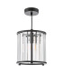 Kiran Ceiling Pendant Satin Black and Crystal-3