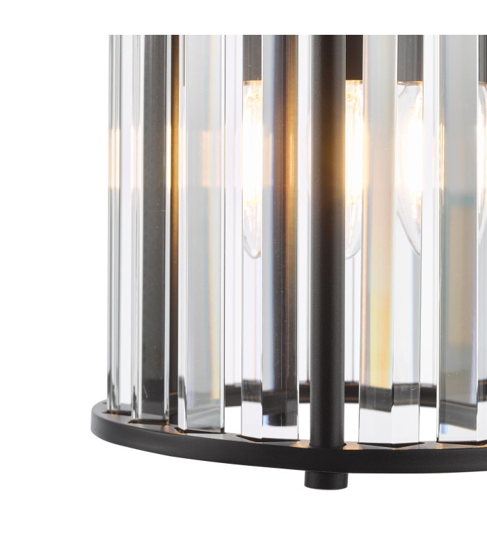 Kiran Ceiling Pendant Satin Black and Crystal-4
