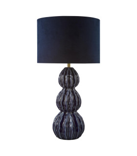 Lorelai Ceramic Table Lamp Blue With Shade-1