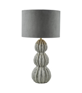 Lorelai Ceramic Table Lamp Grey With Shade-1