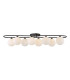 Luana 8 Light Semi-Flush Matt Black and Opal Glass-1