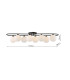 Luana 8 Light Semi-Flush Matt Black and Opal Glass-4