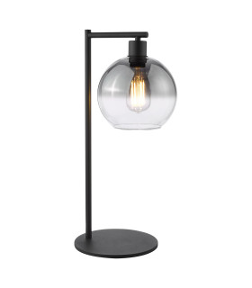 Lycia Table Lamp Matt Black and Smoked Ombre Glass-1