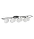 Luana 8 Light Semi-Flush Matt Black and Opal Glass-7