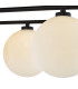 Luana 8 Light Semi-Flush Matt Black and Opal Glass-8