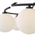 Luana 6 Light Semi-Flush Matt Black and Opal Glass-7
