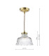 Maude Ceiling Pendant Natural Brass and Ribbed Glass-2