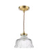 Maude Ceiling Pendant Natural Brass and Ribbed Glass-3