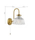Maude Wall Light Natural Brass and Ribbed Glass-2