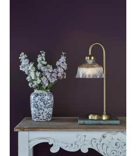Maude Table Lamp Natural Brass and Ribbed Glass-2