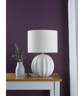Mavis Ceramic Table Lamp Cream With Shade-2