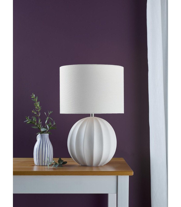 Mavis Ceramic Table Lamp Cream With Shade-2