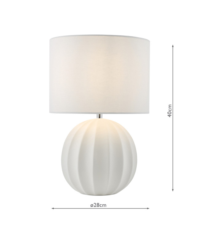 Mavis Ceramic Table Lamp Cream With Shade-4