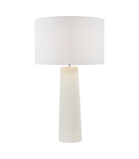 Myla Ceramic Table Lamp White With Shade-1