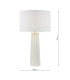 Myla Ceramic Table Lamp White With Shade-4