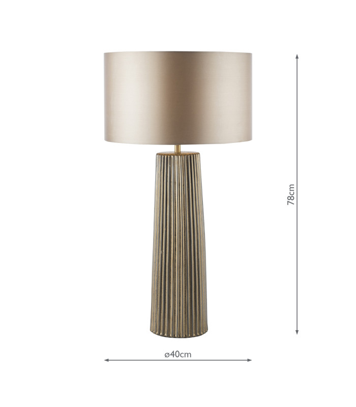 Myla Ceramic Table Lamp Bronze With Shade-4