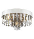 Olin 5 Light Flush Polished Chrome and Smoked Glass-1