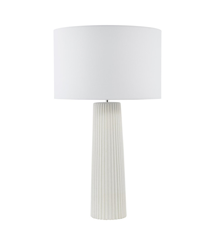 Myla Ceramic Table Lamp White With Shade-5
