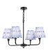 Padme 4 Light Ceiling Pendant Matt Black With Shade-1